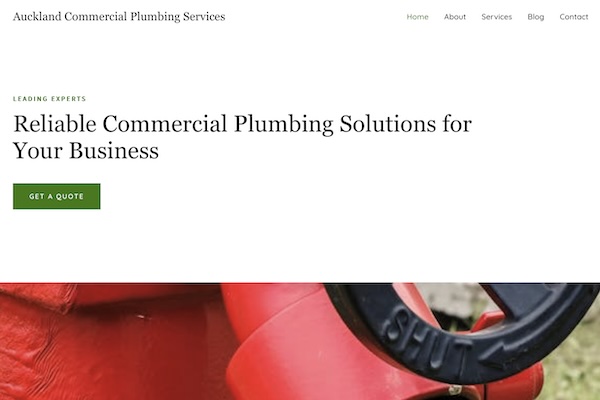 Example Website for Auckland Commercial Plumbers